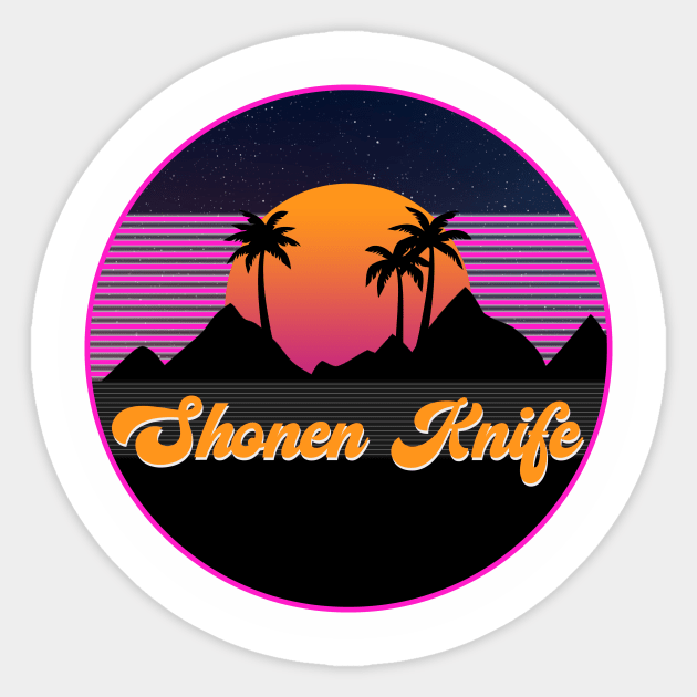 Shonen Knife || Mountain Retro Sticker by Andy Royce Photoart